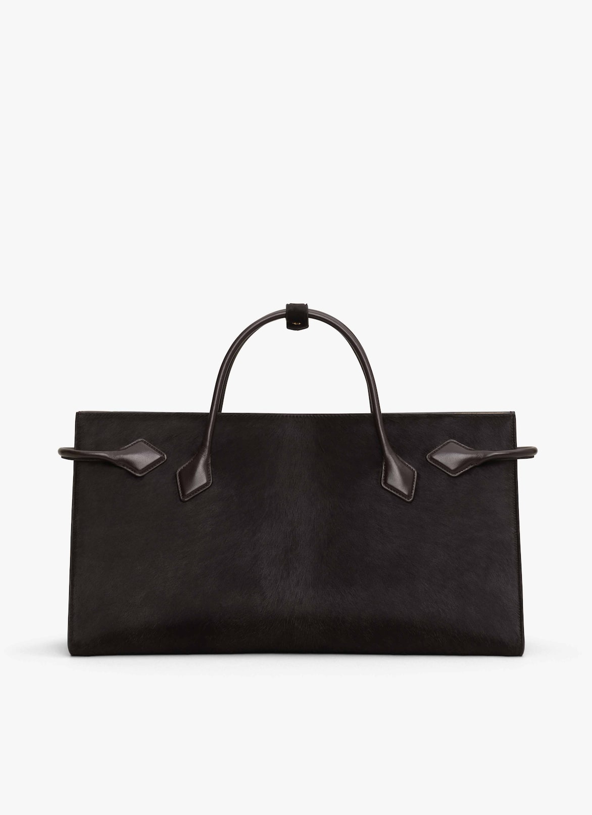 LE TECKEL TOTE BAG IN HAIRCALF LEATHER ALAÏA CHOCOLATE LE TECKEL TOTE BAG IN HAIRCALF LEATHER